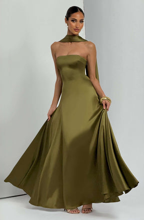 Morven Maxi Dress - Deep Olive Ryvelle