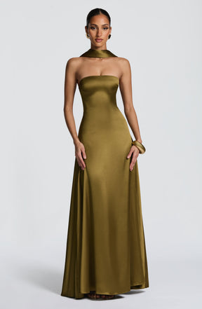 Morven Maxi Dress - Deep Olive Ryvelle