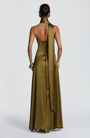 Morven Maxi Dress - Deep Olive Ryvelle