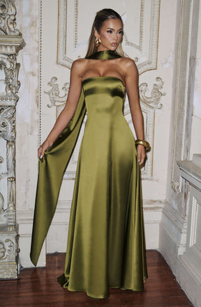 Morven Maxi Dress - Deep Olive Ryvelle