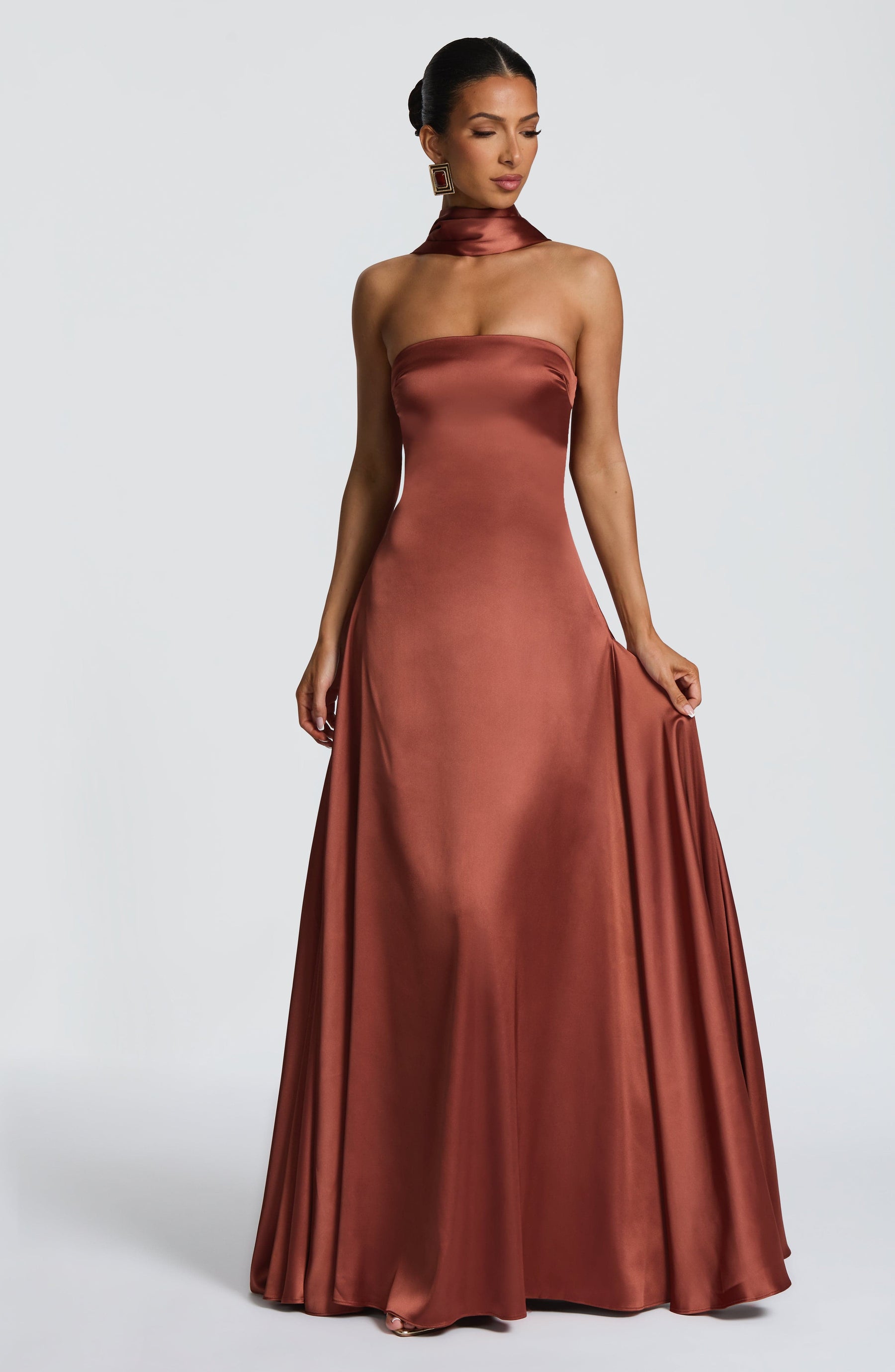 Morven Maxi Dress - Rust Ryvelle