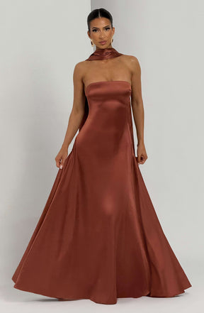 Morven Maxi Dress - Rust Ryvelle