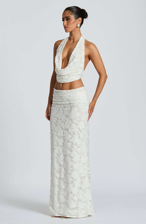 Myra Maxi Skirt - Ivory Ryvelle