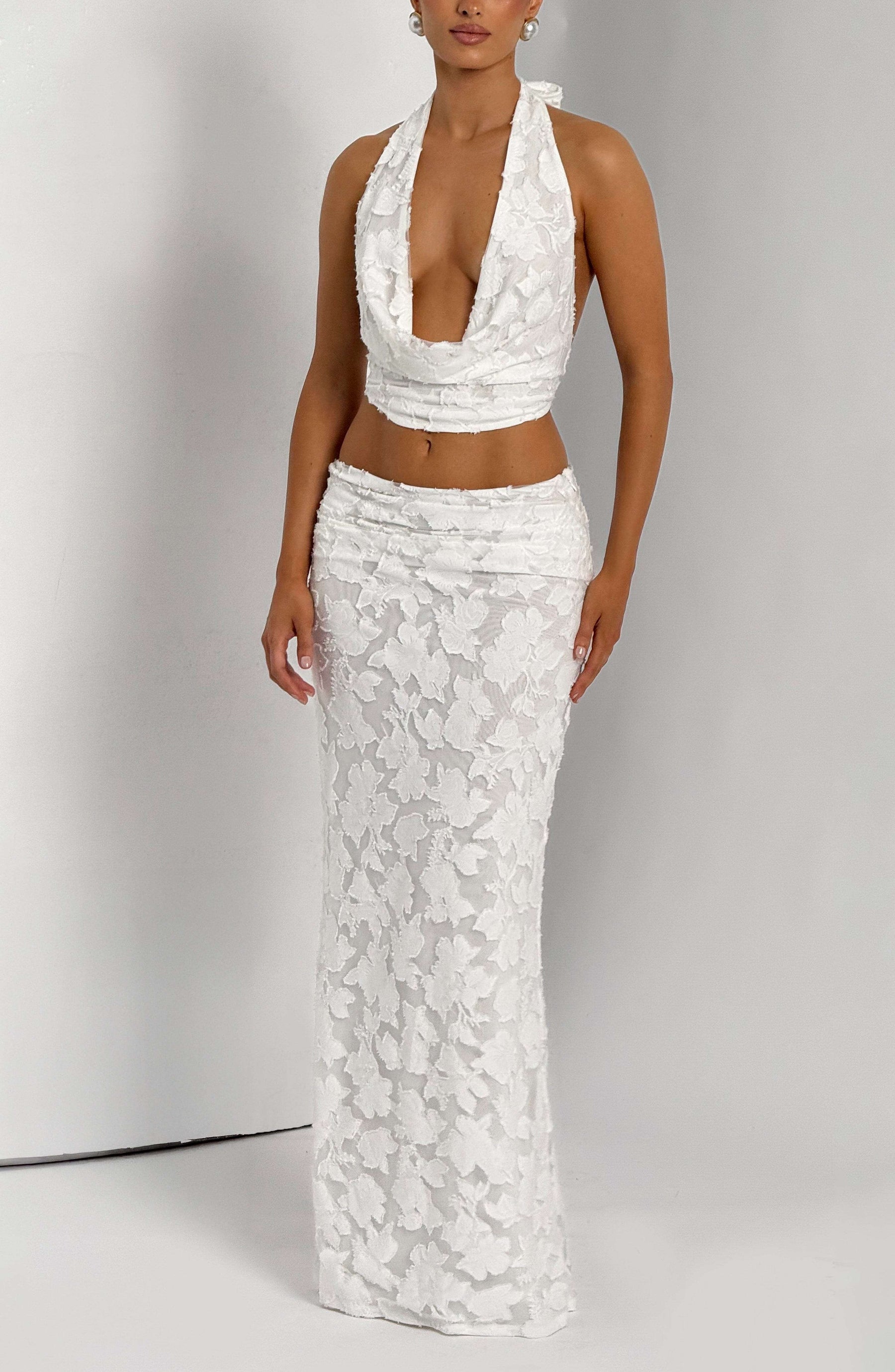 Myra Maxi Skirt - Ivory Ryvelle