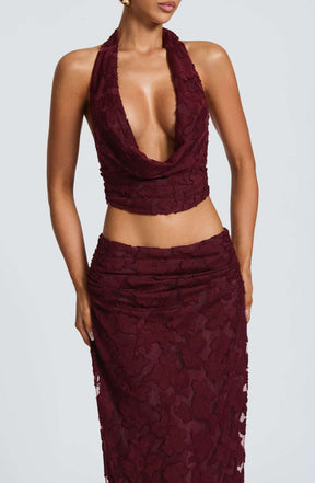 Myra Top - Cherry Lacquer Ryvelle