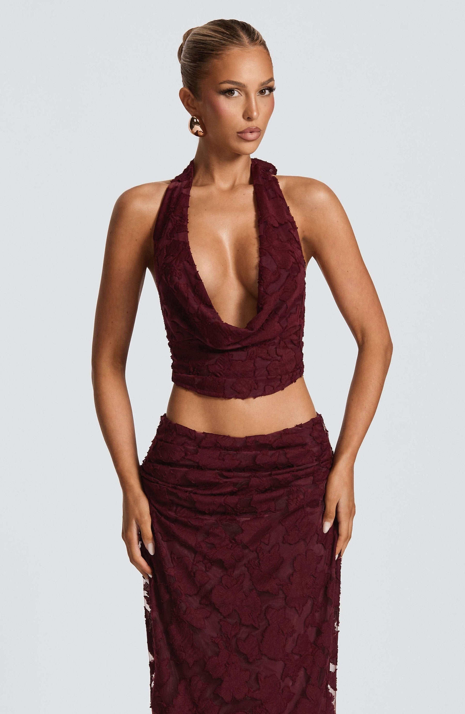 Myra Top - Cherry Lacquer Ryvelle