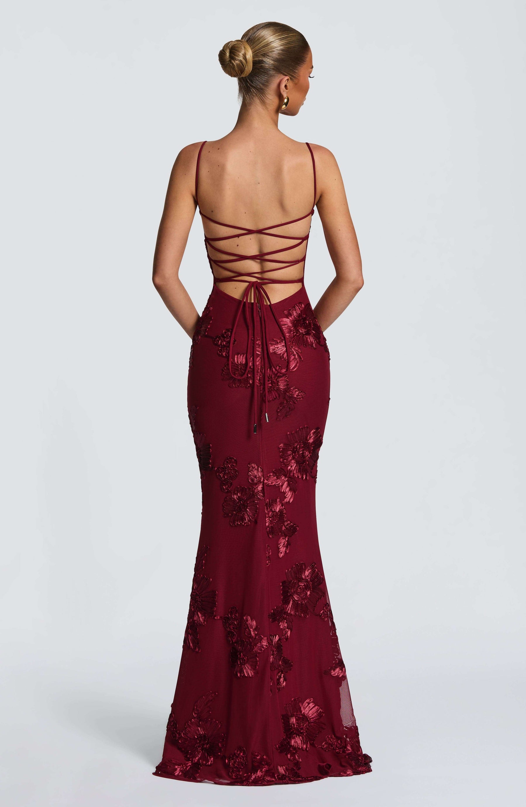 Nefertiti Maxi Dress - Burgundy Ryvelle