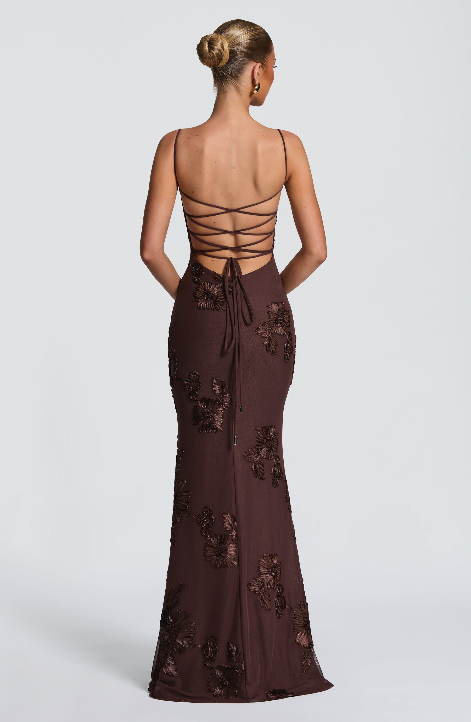 Nefertiti Maxi Dress - Plum Brown Ryvelle