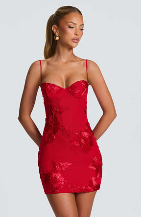 Nefertiti Mini Dress - Red Ryvelle