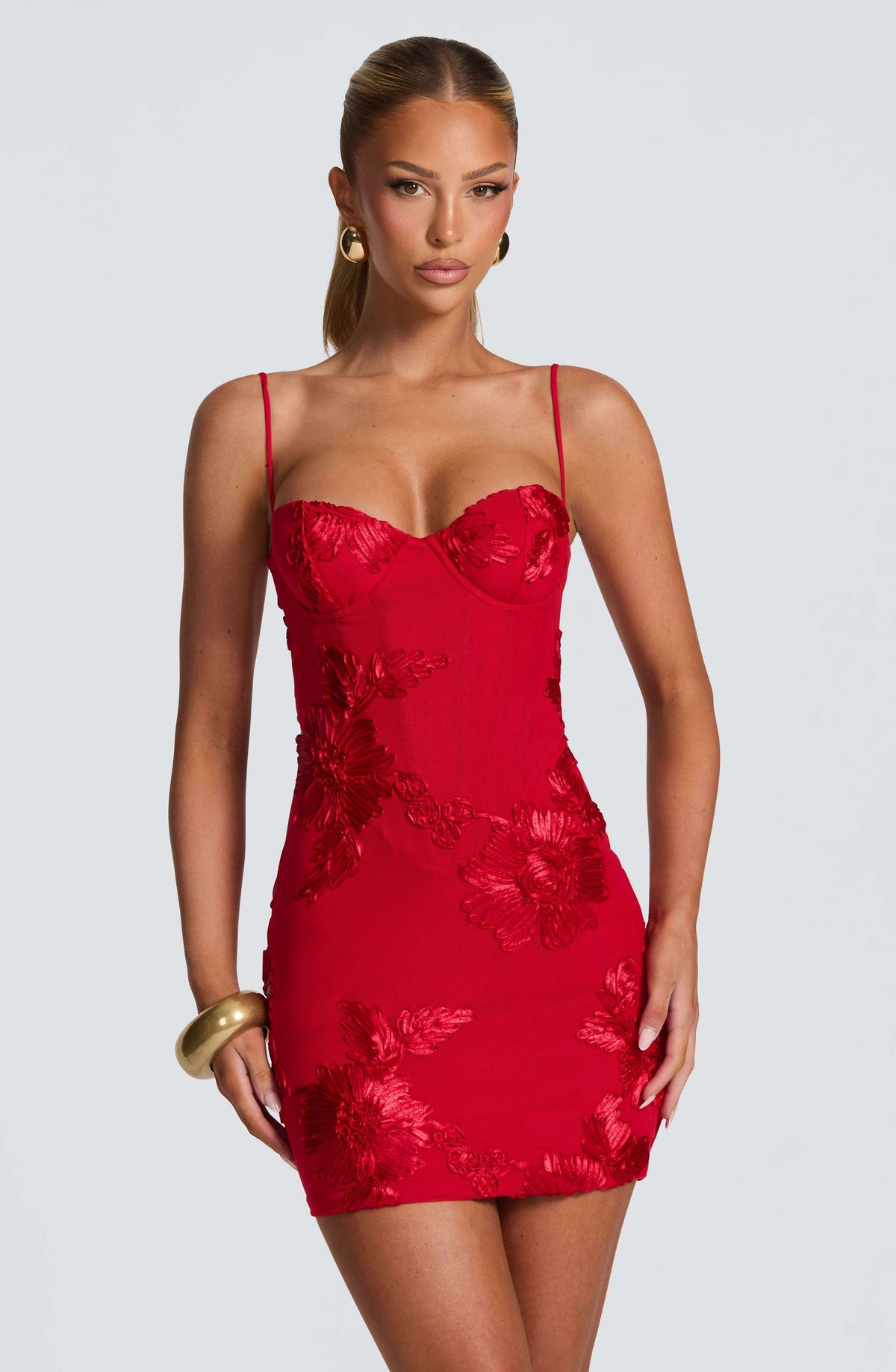 Nefertiti Mini Dress - Red Ryvelle