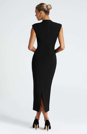 Nellie Midi Dress - Black Ryvelle