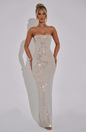 Neriah Maxi Dress - Nude Ryvelle