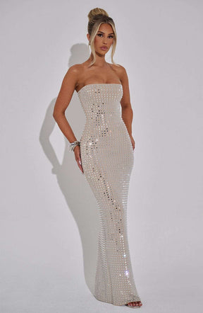 Neriah Maxi Dress - Nude Ryvelle