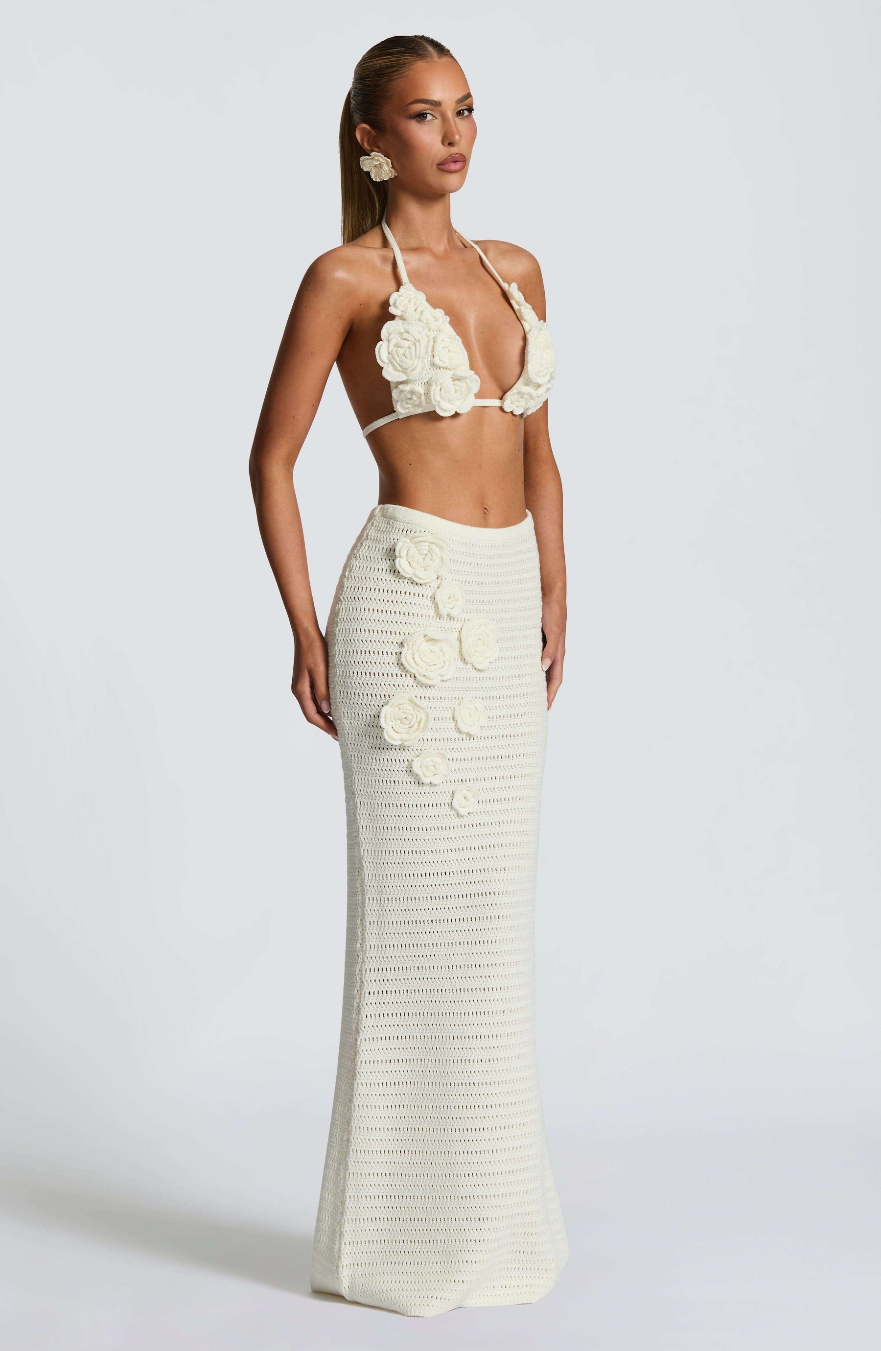 Nerida Maxi Skirt - Ivory Ryvelle