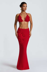 Nerida Maxi Skirt - Red Ryvelle