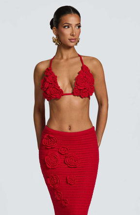 Nerida Maxi Skirt - Red Ryvelle
