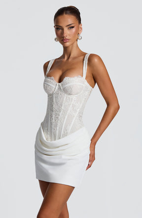 Nerina Mini Dress - Ivory Ryvelle