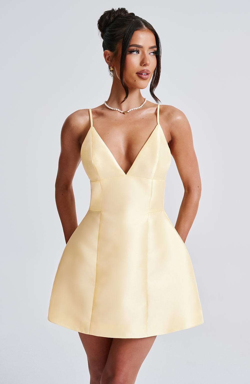 Nicole Mini Dress - Lemon Ryvelle