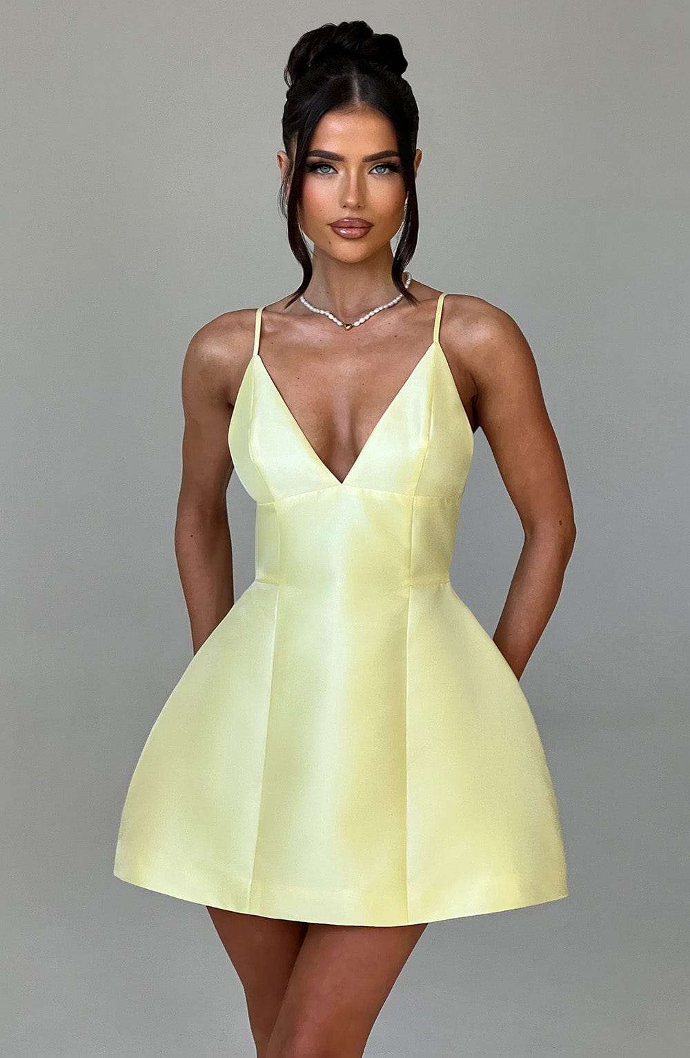 Nicole Mini Dress - Lemon Ryvelle