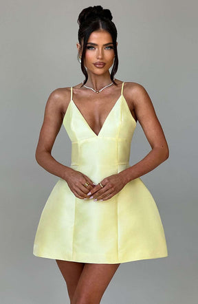 Nicole Mini Dress - Lemon Ryvelle