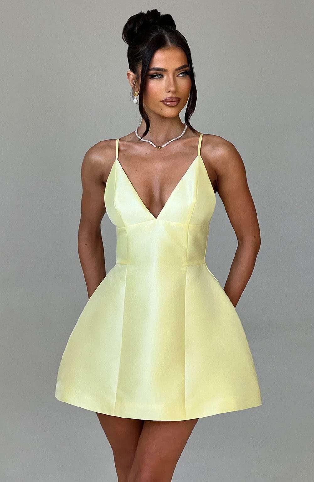 Nicole Mini Dress - Lemon Ryvelle