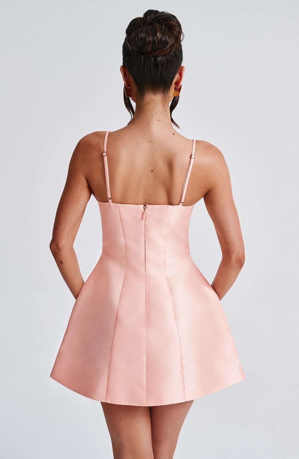 Nicole Mini Dress - Peach Ryvelle