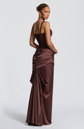 Nixie Corset - Plum Brown