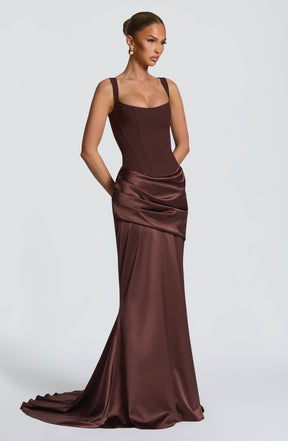 Nixie Corset - Plum Brown