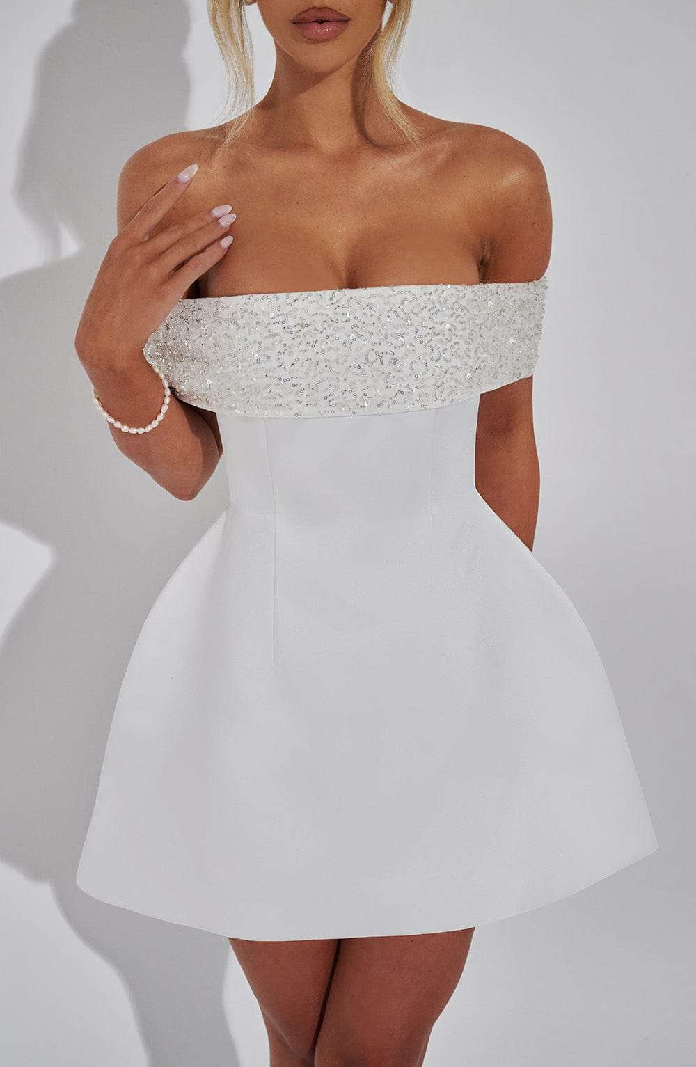 Noelle Mini Dress - Ivory Ryvelle