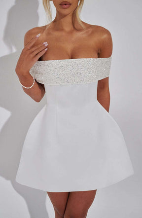 Noelle Mini Dress - Ivory Ryvelle