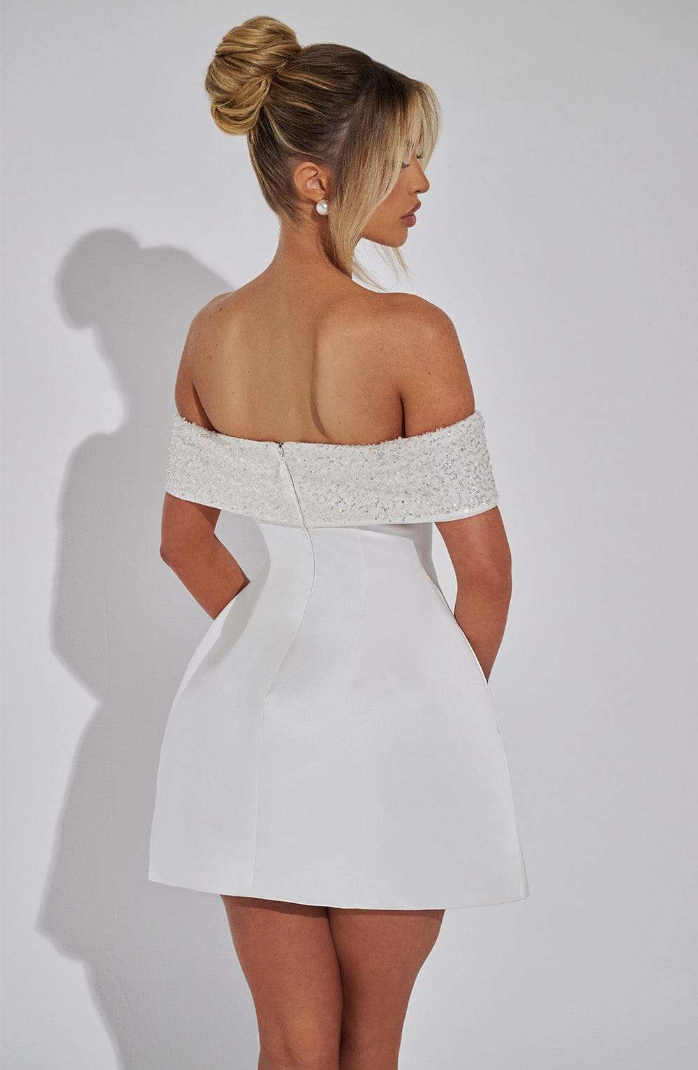 Noelle Mini Dress - Ivory Ryvelle