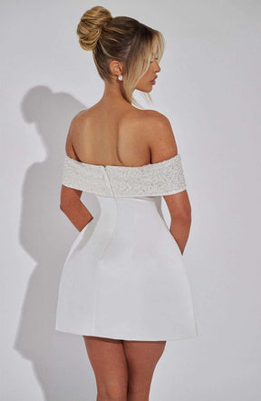 Noelle Mini Dress - Ivory Ryvelle