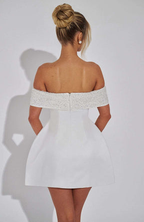 Noelle Mini Dress - Ivory Ryvelle