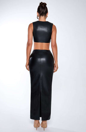 Odetta Maxi Skirt - Black Ryvelle