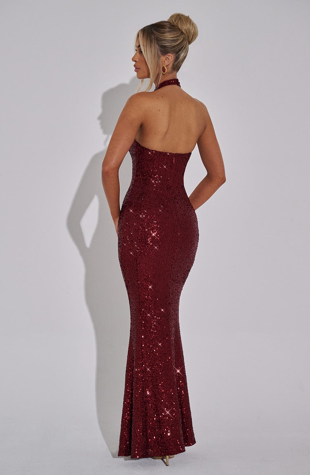 Robe longue Odette - Lie de vin