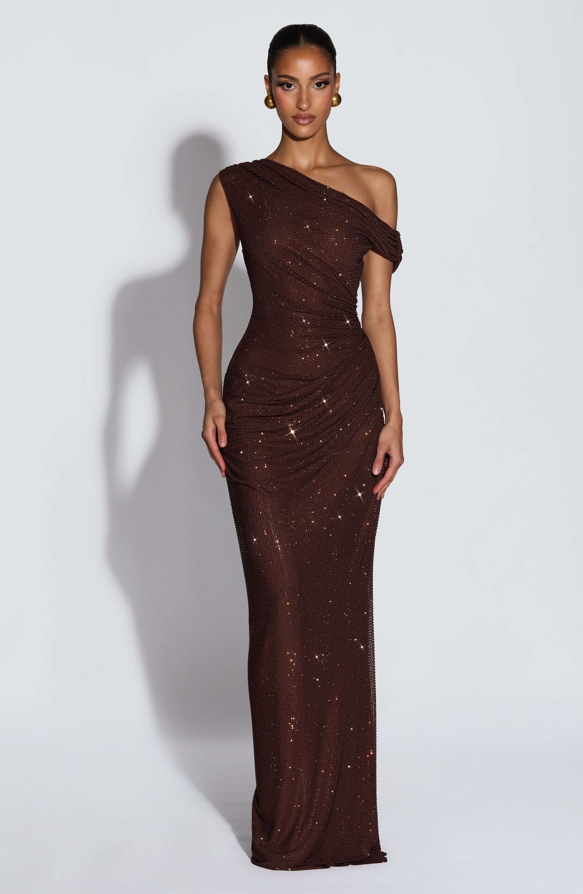 Ottilie Maxi Dress - Plum Brown Ryvelle