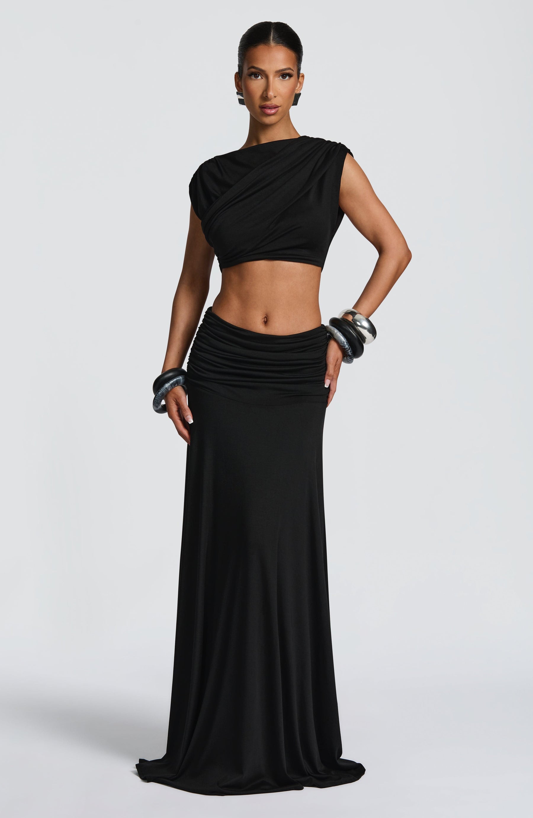 Paige Maxi Skirt - Black Ryvelle