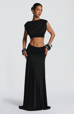 Paige Maxi Skirt - Black Ryvelle