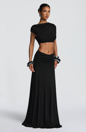 Paige Maxi Skirt - Black Ryvelle