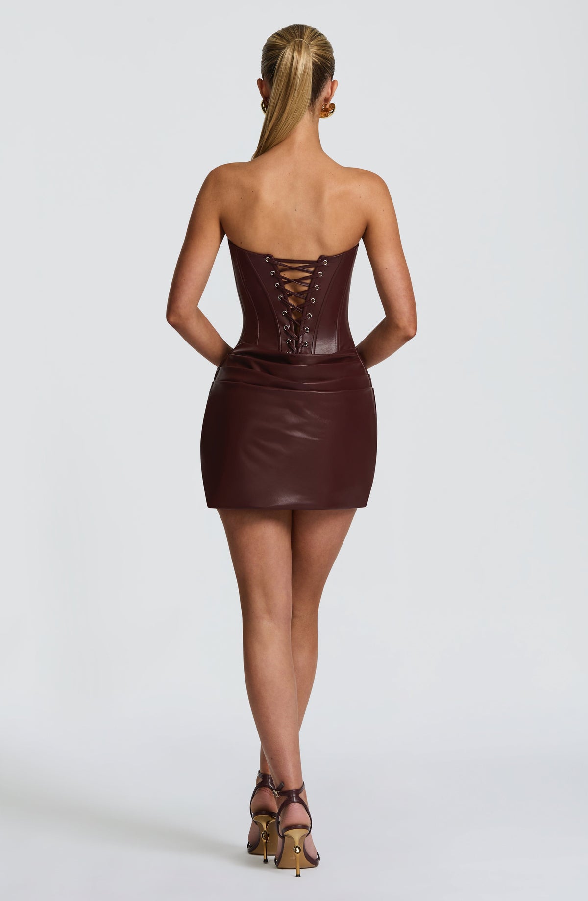 Palmer Mini Dress - Burgundy Ryvelle