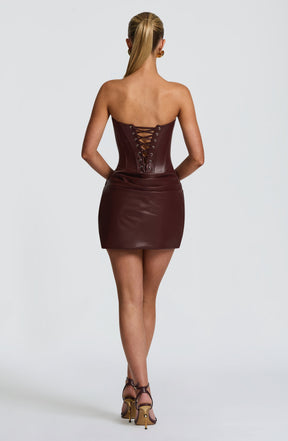 Palmer Mini Dress - Burgundy Ryvelle