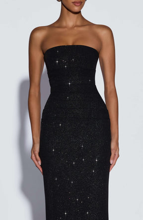 Pandra Maxi Dress - Black Sparkle Ryvelle