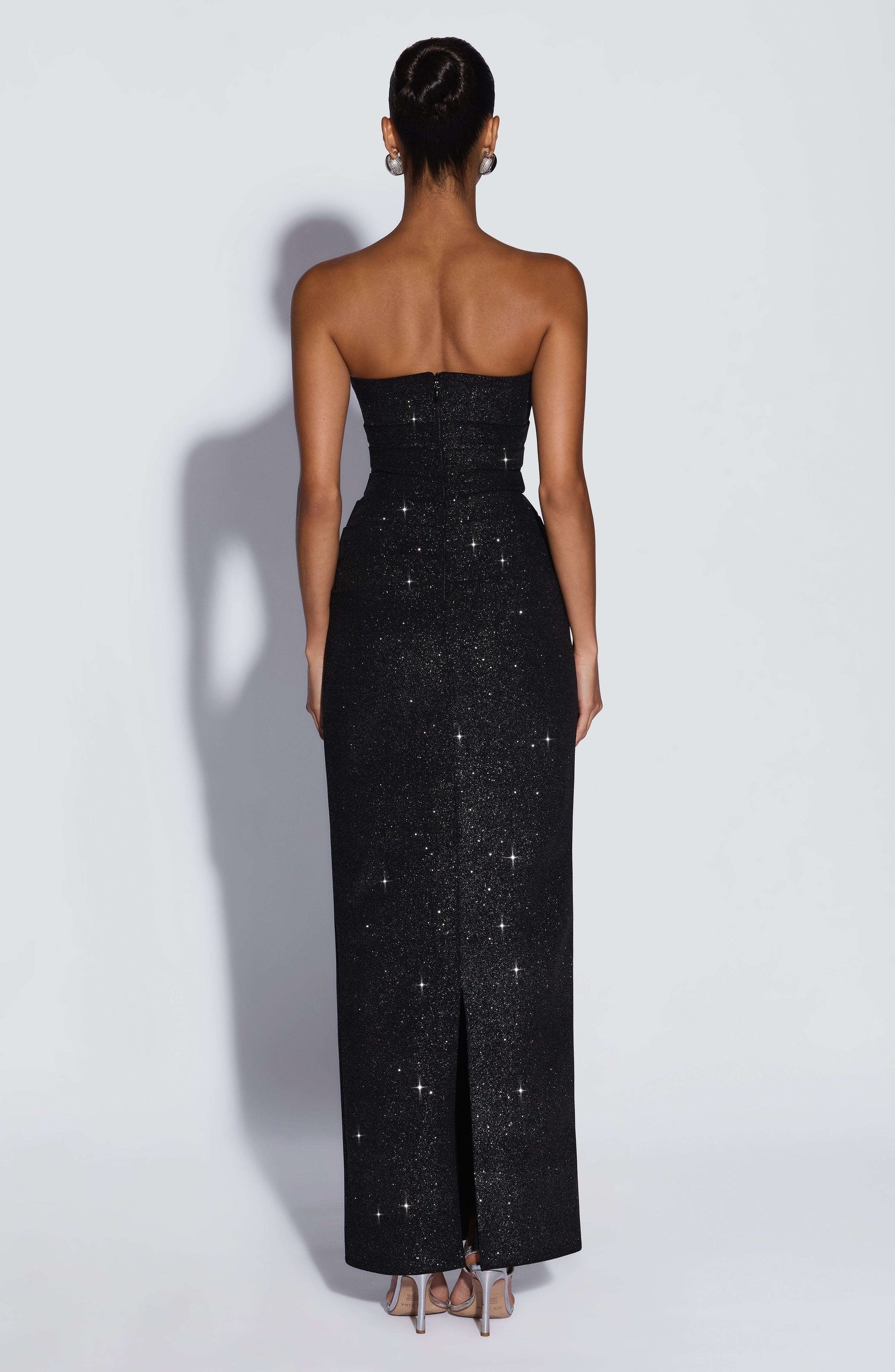 Pandra Maxi Dress - Black Sparkle Ryvelle