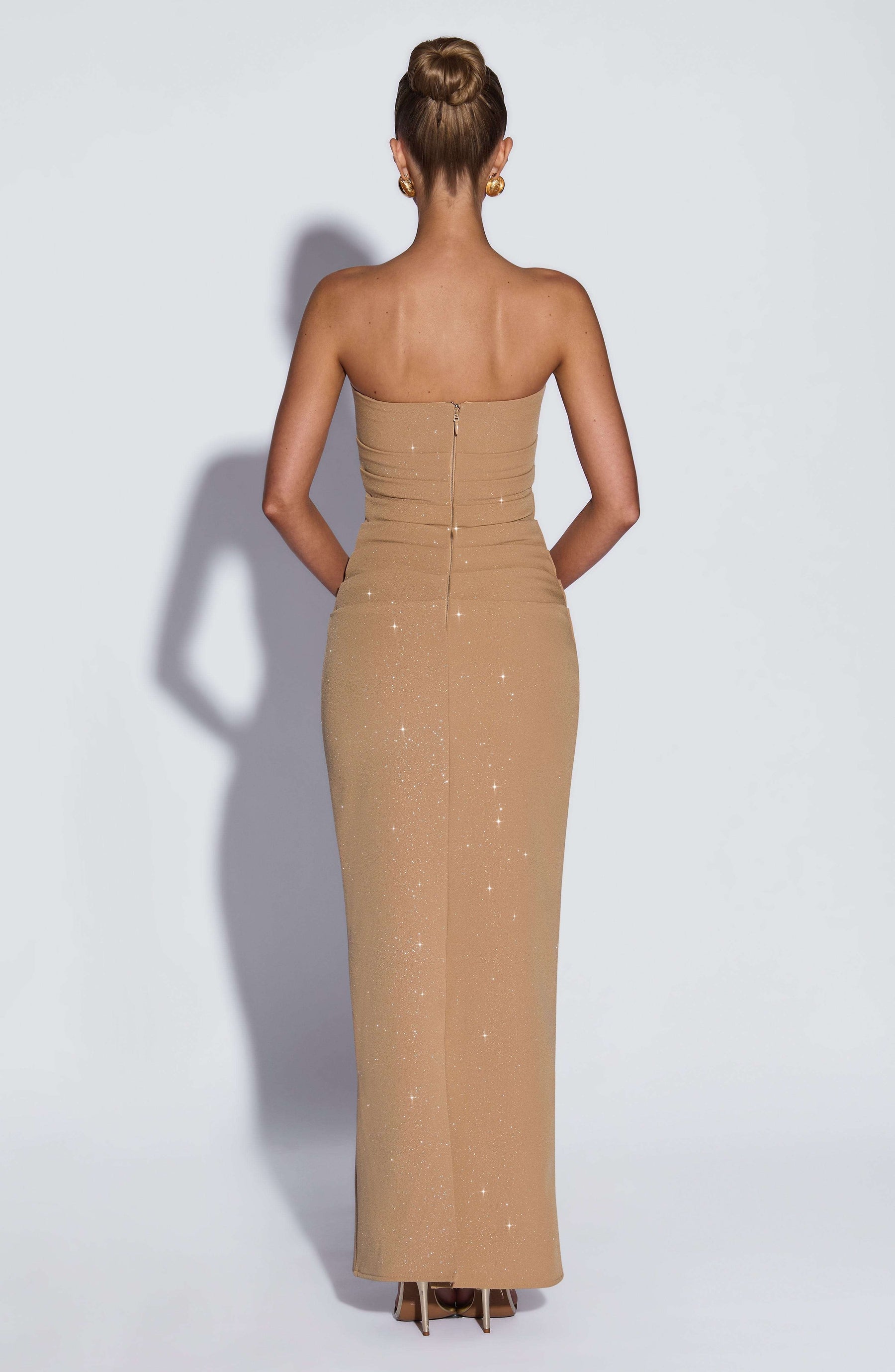 Pandra Maxi Dress - Gold Sparkle Ryvelle