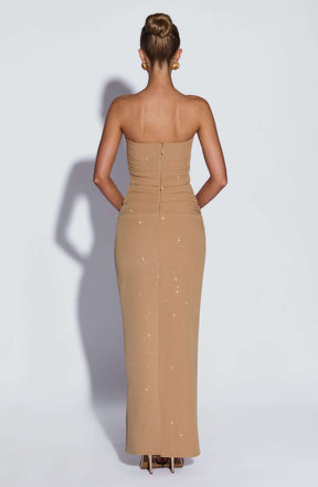 Pandra Maxi Dress - Gold Sparkle Ryvelle