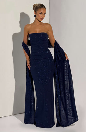 Pandra Maxi Dress - Navy Sparkle Ryvelle