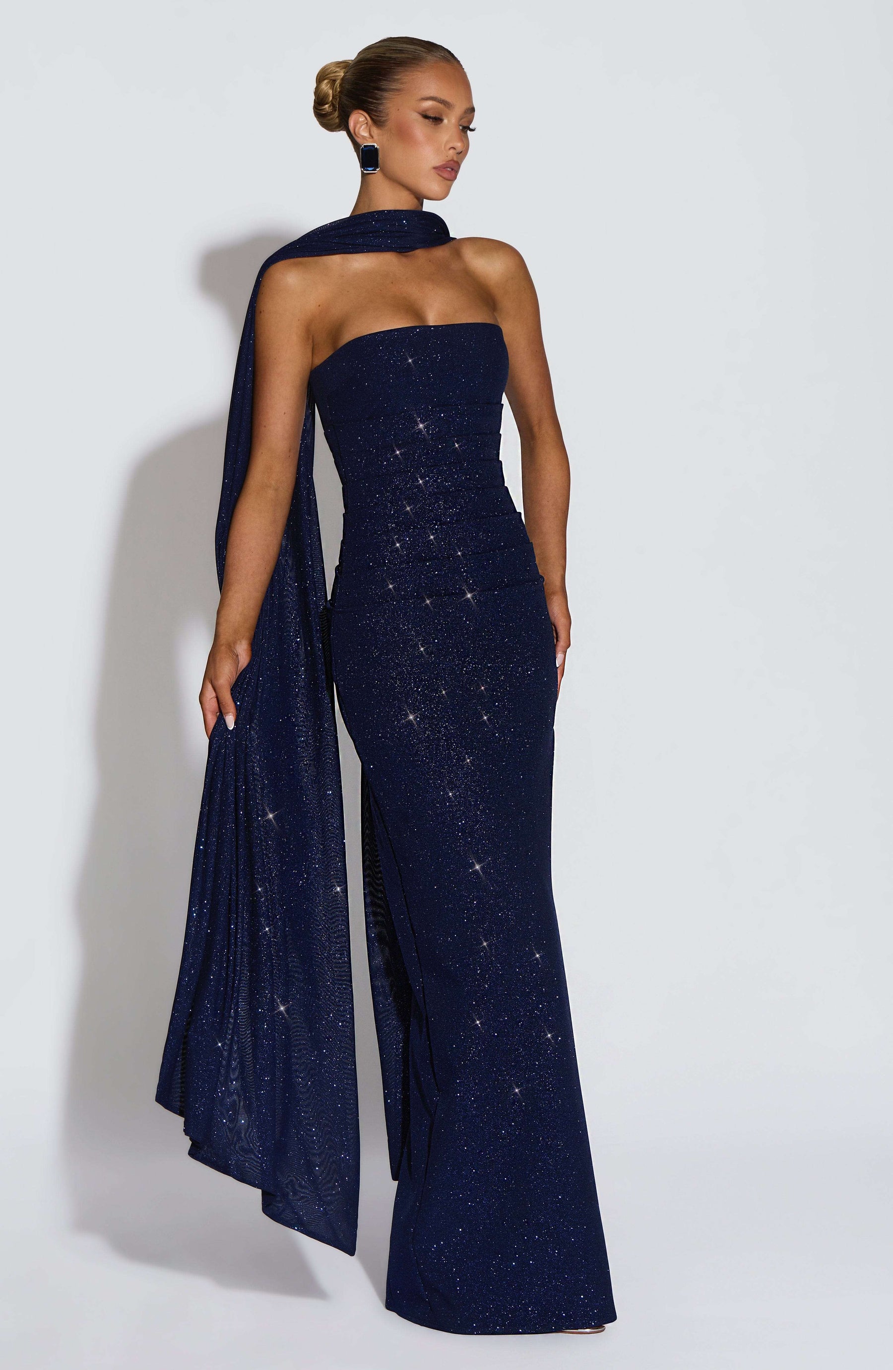 Pandra Maxi Dress - Navy Sparkle Ryvelle