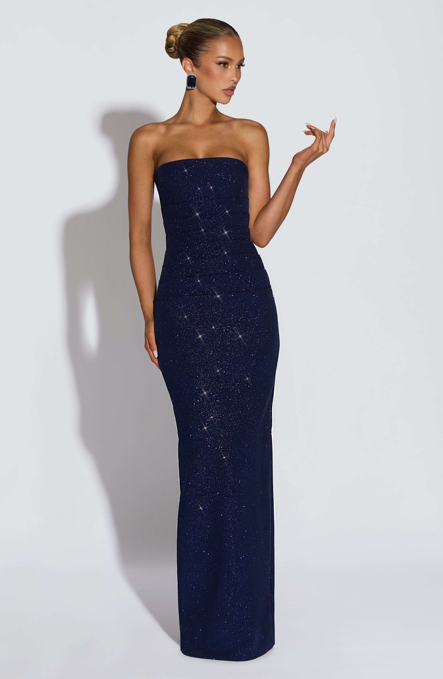 Pandra Maxi Dress - Navy Sparkle Ryvelle
