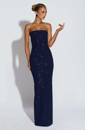 Pandra Maxi Dress - Navy Sparkle Ryvelle