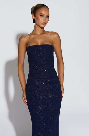 Pandra Maxi Dress - Navy Sparkle Ryvelle